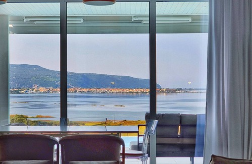 Spanokhorion Villa | Luxury Villa Flamingo by Lefkada, with an amazing view of Lefkada town&island