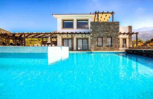 Kounelion Villa | Luxury Villa Isabella with private pool and panoramic sea views, Sisi, Crete