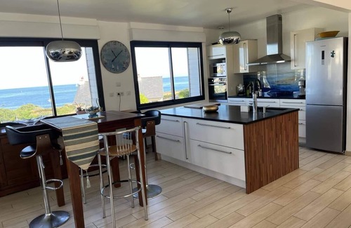 Pleubian House | Luxury villa superb sea view beach indoor heated pool SPA sauna