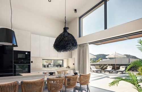 Geropotamos Villa | Luxury Villa with Sea Views, Fire Pit & near beach