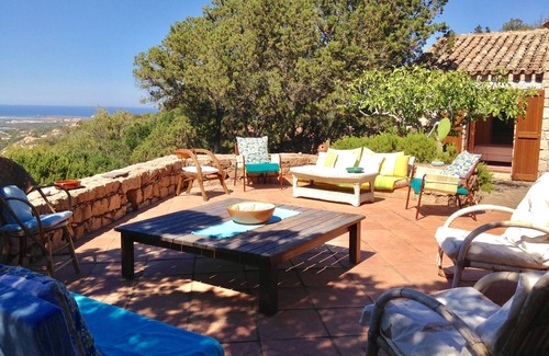 Liscia di Vacca Villa | Magical view from villa and pool over Costa Smeralda sea and islands