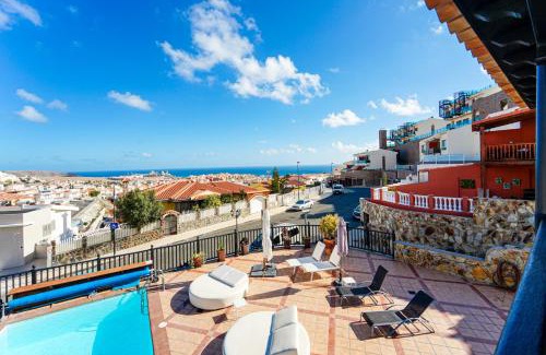Arguineguin Villa | Magnificent 5-star very large luxury villa sea view jacuzzi and heated pool