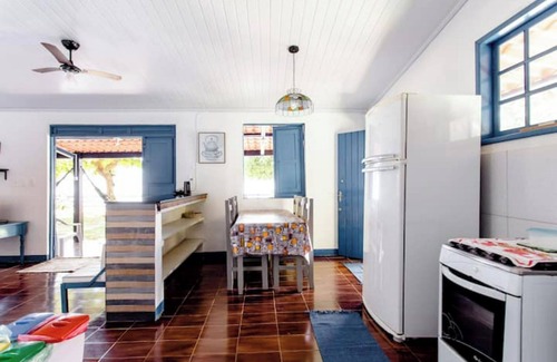 Mangaratiba House | Maison Bleue sur la Plage, Grande Cour Arrière Devant la mer