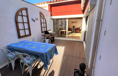 Le Barcares House | Maison de Vacances de 60m² au Barcarès,t2,mezzanine, Cour, Secteur Le Lydia