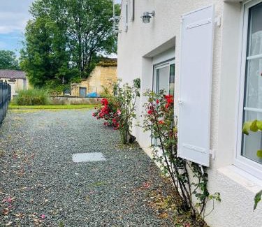 Asnieres-la-Giraud House | Maison des Mottes - Cour et garage