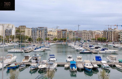 Msida Apartment | Marina VIEW APT SLPs 9 with private terrace & BBQ by 360 Estates