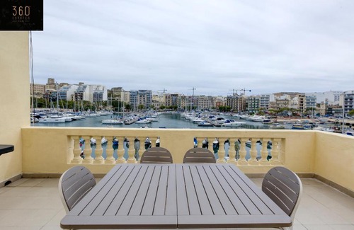 Msida Apartment | Marina VIEW APT SLPs 9 with private terrace & BBQ by 360 Estates