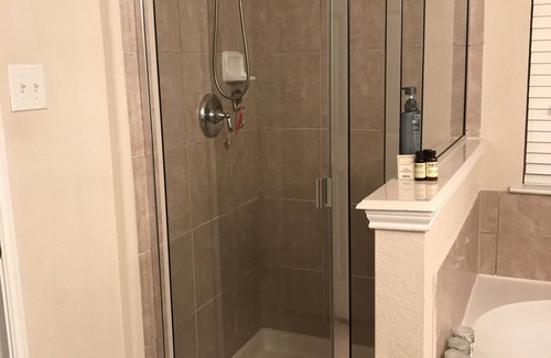 Fort Worth House | Master King Suite with attached private full bathroom.