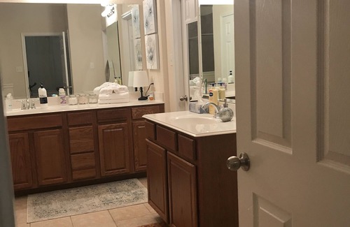 Fort Worth House | Master King Suite with attached private full bathroom.