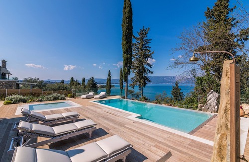 Corfu Town Villa | Melithea Seaview Villa: Stunning views, Infinity heated pool, Indoor jacuzzi