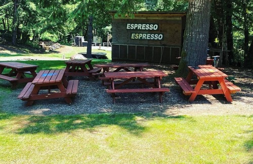 Eddyville Cabin | Miles of trails, hot tub, sand volleyball court and 13 miles to beach