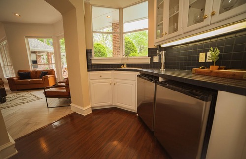 Waxahachie House | Mini Mansion with Pool, Hot Tub, Decking Overlooking Pond & Games