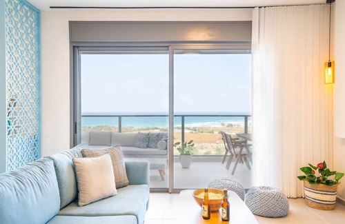 Nahariya Apartment | Mini Penthouse 3BR | Huge Balcony | Open SeaView