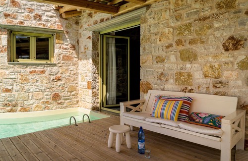 Evgiros Villa | Mint Tower Luxury Stone Tower Villa In The Middle Of Nature With Stunning View