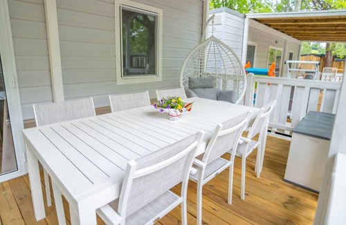 Duna Verde House | Mobilehome with air conditioning, terrace and pool