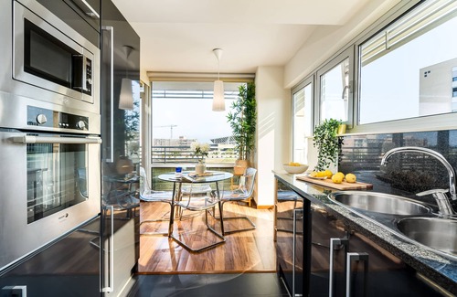 Sant Adria de Besos Apartment | Modern 2-Bedroom Apartment with Balcony & Pool Access Near Forum Beach