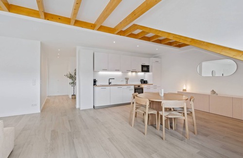 Roeser Apartment | Modern 2BR Apartment: Balcony, Wi-Fi, Free Parking