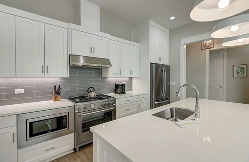 Rockport House | Modern bayfront home with private dock & access to a pool & firepit