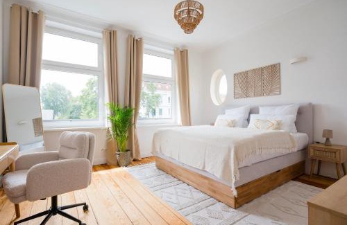 Pries Apartment | Modern Boho auf 145qm, 9 Gäste, Strandnah & Familienfreundlich