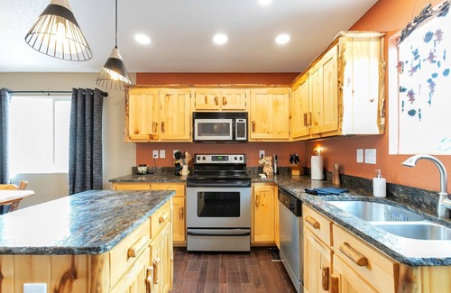 Littleton House | Modern Cabin Vibe, With great back yard to relax in. New furnishings and hot tub