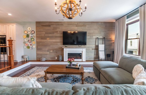 Elizabeth City Apartment | Modern Farmhouse Retreat, 3BR/3.5BA, Balcony + Activity Haven + Workspaces