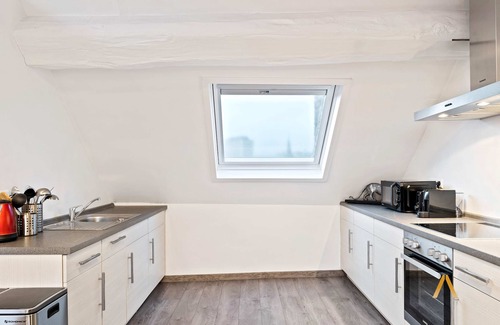 Ville Haute Apartment | Modern Loft w/ Washer, Smart TV & Near Attractions