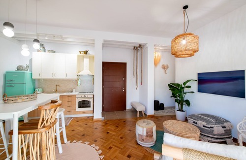 Piraeus Apartment | Modern Loft with panoramic view. Central location next to metro,train,harbor.