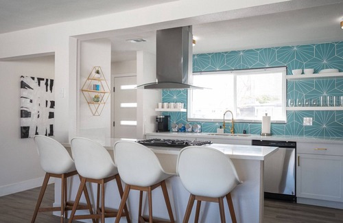 Gateway District House | Modern Mid Century Home Walking Distance to Strip