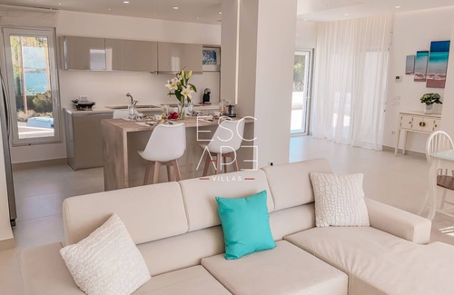 Kosta Villa | Modern minimal villa , walking distance to the beach,amazing sea view