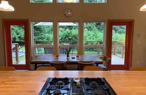 Lummi Island House | Modern, open & bright, with westside beach access!