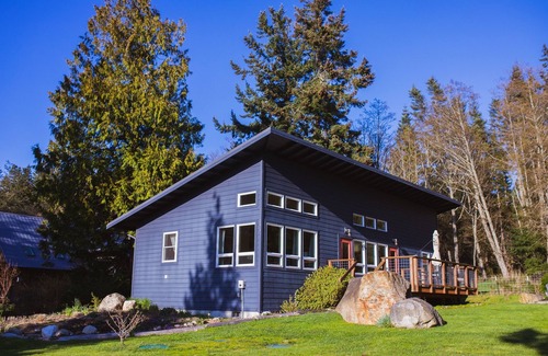 Lummi Island House | Modern, open & bright, with westside beach access!