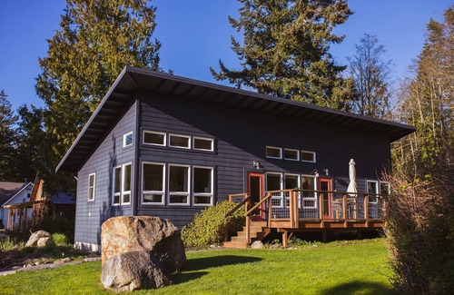 Lummi Island House | Modern, open & bright, with westside beach access!
