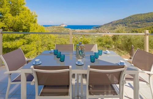 Kerion Villa | Modern & Spacious Villa with A/C, Private Pool & Amazing Sea Views, 3 km from Lemni Keri Beach!