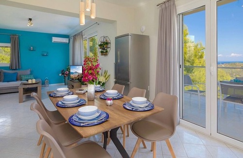 Kerion Villa | Modern & Spacious Villa with A/C, Private Pool & Amazing Sea Views, 3 km from Lemni Keri Beach!