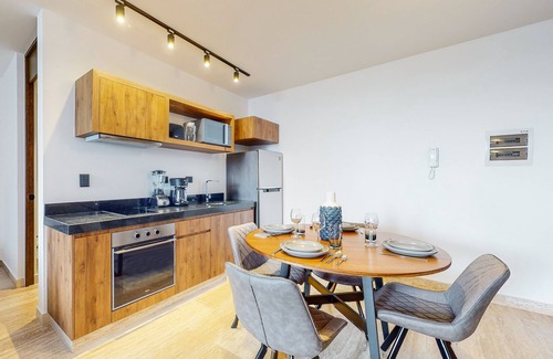 Gonzalo Guerrero Condo | Modern studio with roof lounge, pool, firepit & partial AC - walk to bars/dining