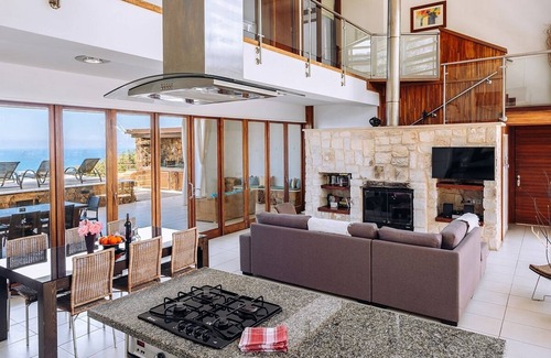 Latchi Villa | Modern Stylish 4-Bedroom Villa, Private Pool and Spectacular Sea Views, Direct Access to the Beach!