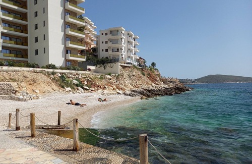 Sarande Apartment | Modern, stylish apt by the sea with large balcony, sea view, close to the center