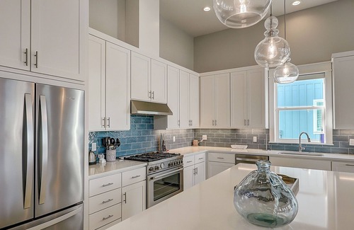 Rockport House | Modern, waterfront home with private pool, dock, balconies, central AC, and WiFi