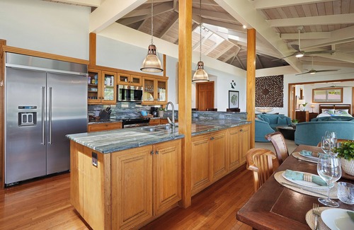 Kilauea House | Moloaa Bay Villa, impressive home on secluded white sand beach