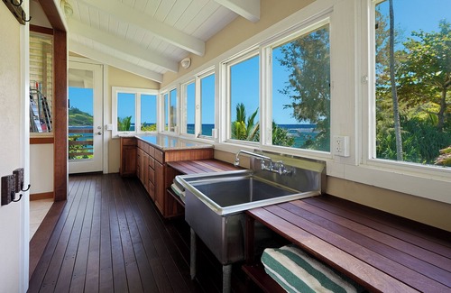 Kilauea House | Moloaa Bay Villa, impressive home on secluded white sand beach