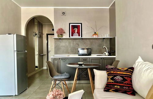 Almaty Apartment | "Mono" cozy 1-bedroom with WiFi and AC in center of Almaty with mountian view