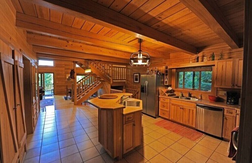Bigfork Cabin | Montana Mountain Log-Lodge with lake views, lake access & mountain views