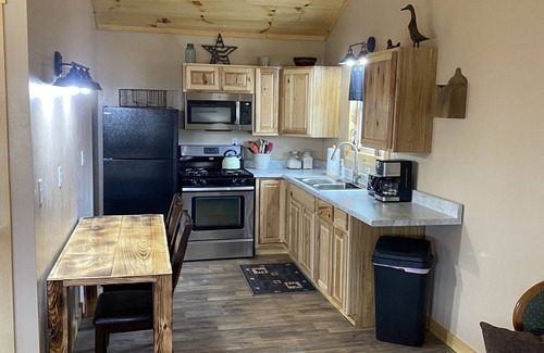 Rock Cave Cabin | Mountain Meadow Cabin with hot tub, beautiful view, WiFi!, secluded and peaceful