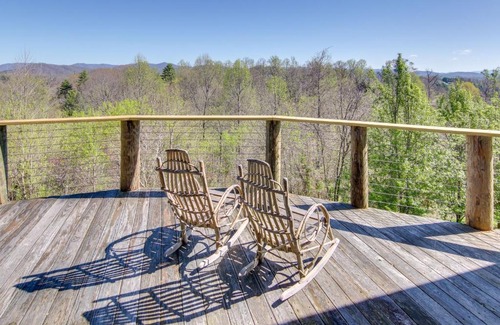 Marshall House | Mountain View and Fire Pit Rustic Marshall Getaway!