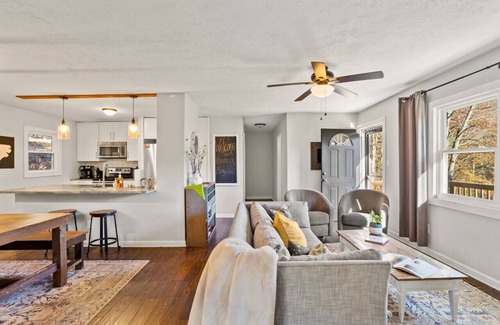 Candler Cottage | Mountain View Cottage with Hot Tub