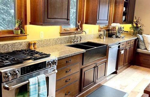 Rossland House | Mountain View Escape: Elegant Family-Friendly Home Near Red Mountain Ski Hill