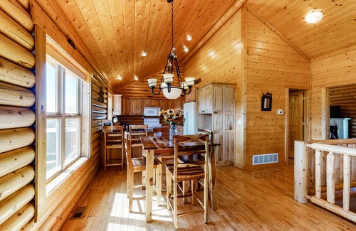 Rainbow Valley Cabin | Mountain-view escape with private hot tub, fireplace, washer/dryer, and deck