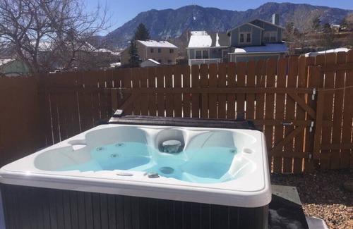 Cheyenne Meadows House | Mountain-View 5BR Retreat: Gym, Hot Tub, BBQ, Firepit, Playground, Sleeps 12
