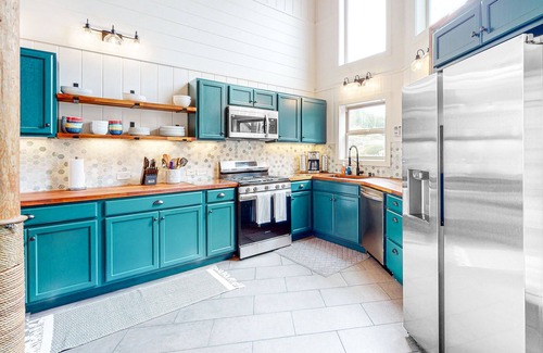 Manchester House | Mtn-view dog-friendly home with private hot tub, fireplace, patio, & grill