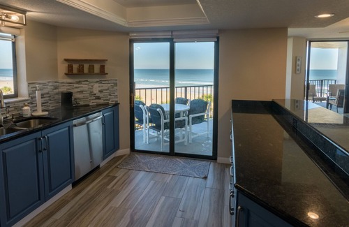 Daytona Beach Shores Condo | Multiple balconies in spacious oceanfront beach Condo